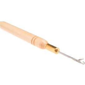 Kit d'aiguilles à boucle pour extensions capillaires avec manche en <span class=keywords><strong>bois</strong></span>, crochet métallique et perles en silicone microlink, résistant à la rouille - Product Image 2