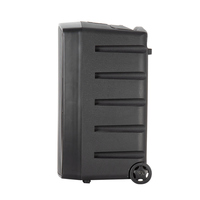 Haut-parleur PA portable professionnel avec poignée et roues de chariot-100W RMS, Bluetooth 5.0, batterie intégrée pour les événements en plein air