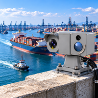 Système de caméra thermique PTZ marine EO IR pour la sécurité périmétrique des ports, robuste et disponible 24h/24 et 7j/7