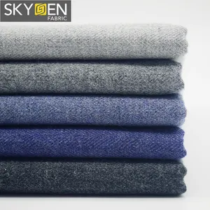 Skygen Chine fournisseur en gros pêche finition fil teint chemise unie en coton à chevrons tissu pour vêtement
