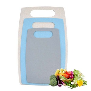 Wheat Straw Chopping Blocks 3 Pieces <strong>Customized</strong> Color PP Heat Resistant Kitchen Cutting <strong>Board</strong> with Holder Easy to Clean - Product Image 1