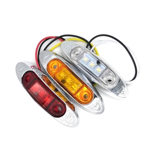 Vente en gros 12v 24v Feux Led ronds Marqueur latéral avant arrière 3led Clignotant Remorque Van Camion Signal lumineux latéral - Product Image 2