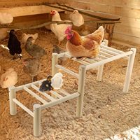 JQ Poultry Jungle Gym and Toys Roosting Ladder Chicken Perch for Chicken Coop