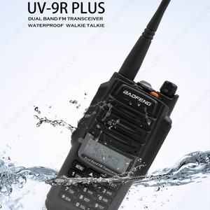 Talkie-walkie portable UV-9R Plus 128 IPX6 5W avec batterie au lithium 1000-1500mAh VHF/UHF pour usage extérieur, noir - Product Image 4