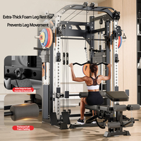 FRS Machine Smith multifonctionnelle, rack à squats, salle de sport à domicile tout-en-un, entraîneur fonctionnel, cage de musculation, entraînement de force