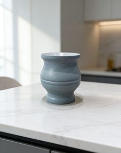 ชุดถ้วยเยอร์บา มาเต้ สีเทาลายจุด ดีไซน์โค้งมน สำหรับใช้ในบ้านและร้านกาแฟอย่างมีสไตล์ - Product Image 4