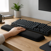 Tapis de souris ergonomique en silicone Tigerwings avec repose-poignet, épaisseur 3 mm, taille personnalisable pour usage au bureau