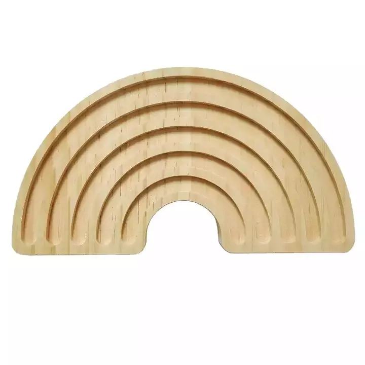 Wooden diy toy Unfinished for Painted arts and crafts Natural Wood handmade rainbow shape