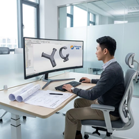 Teknik Çizim Tabanlı Kamera Teçhizatı Aksesuarları 6061 Alüminyum Frezeleme Hizmeti için Çizimle Üretilen Gerekli CAD Çizimi