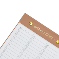 Carnet de notes A5 en cuir PU, couverture détachable, liste de choses à faire imprimée, bloc-notes personnalisé, cadeau, sac OPP, couverture rigide blanche pour papier 80g