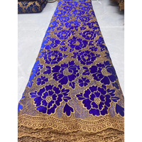 Tissu en dentelle de velours biologique pour robes de travail et textiles de maison pour femmes africaines