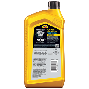 Pennzoil Platinum High Mileage 10W-30 Huile moteur entièrement synthétique 1 pinte (946ml) Lubrifiant automobile pour la protection du moteur - Product Image 2