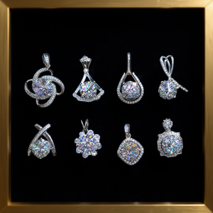 Collier pendentif en cristal XL225, argent 925 plaqué rhodium, serti griffes, classique, pour tous les jours, bijoux unisexe - Product Image 2