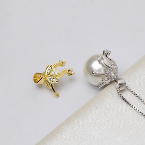 Colgante de Plata S925 con Tapa de 10 mm, Accesorio para DIY, Soporte Vacío, Componentes y Fornituras de Joyería Semiterminadas 750 - Product Image 2