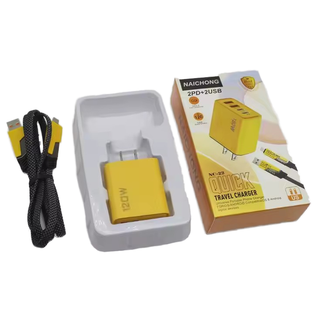 Hot Sale GAN Fast Charging 4-Port USB Type C PD Wall Adapter 4in1 65W Output Power 5V/2.4A Mobile Phone QC3.0 OVP OCP