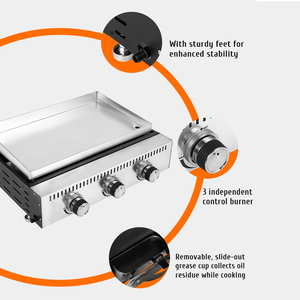 <span class=keywords><strong>Plancha</strong></span> Grill Commercial En Acier Inoxydable Plat Gaz Burger Grill Grill Pour Équipement <span class=keywords><strong>De</strong></span> Restaurant - Product Image 5