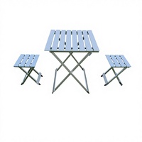Table de camping pliante d'extérieur, design moderne en aluminium léger, mobilier extensible et imperméable pour villa et cour