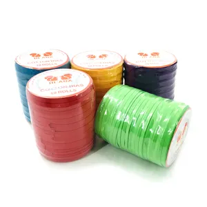 Miễn phí mẫu tùy chỉnh bông satin thiên vị Băng ràng buộc sắt trên 6mm thiên vị ràng buộc băng cho may - Product Image 1