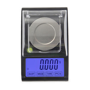 เครื่องชั่งเครื่องประดับความแม่นยำสูง 50 กรัม 0.001 กรัม จอแสดงผลดิจิตอลพร้อมฝาปิด ใช้พลังงานจากแบตเตอรี่ รูปทรงสี่เหลี่ยมผืนผ้า หน้าจอ LCD เครื่องมือชั่งน้ำหนัก - Product Image 1