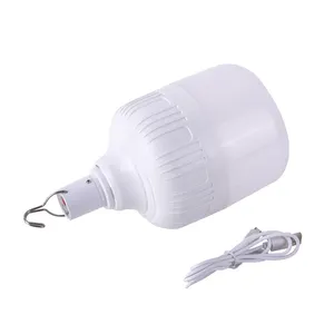 Bombilla recargable para el hogar, luz Led de carga de emergencia, ahorro de energía, iluminación, batería de repuesto, Usb E27