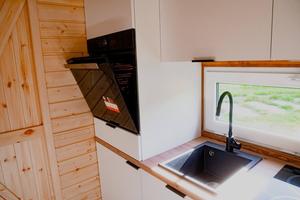 Struttura in acciaio taglio termico telaio in alluminio porta e finestra modello in legno pannello a parete case container prefabbricate - Product Image 5