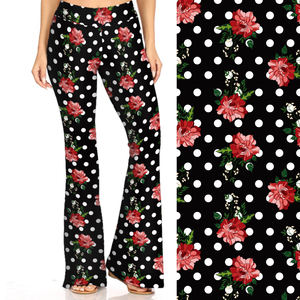 Custom High Waist Flare Leggings Paisley Acuarela Floral <span class=keywords><strong>Flores</strong></span> Hojas Mujeres Yoga Bell-bottoms Pantalones - Product Image 6