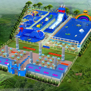 Château gonflable extérieur en PVC pour enfants avec toboggan et zone de saut, taille personnalisable pour <span class=keywords><strong>parc</strong></span> d'attractions - Product Image 1