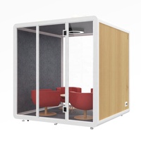 Jinghuan Professional Office Pods Perangkat Peredam Kebisingan Tempat Kerja Bilik Telepon Kabin Kedap Suara Bahan Akrilik PVC NRC 0.55