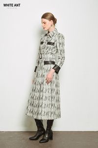 JOAN MONOGRAM MIDI DRESS Fácil de usar Sustainable Office Lady Visco Silk Embalaje personalizado del fabricante de Vietnam - Product Image 2