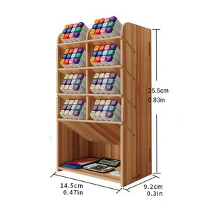 10 ranuras <span class=keywords><strong>de</strong></span> 2 niveles, montado en la pared, acrílico transparente, borrado en seco, soporte para marcador <span class=keywords><strong>de</strong></span> pizarra blanca, soporte para estante, organizador <span class=keywords><strong>de</strong></span> bolígrafos para la escuela - Product Image 3