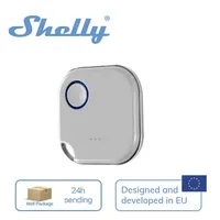 Botón de Activación Shelly BLU Button1 para Escenas de Acción, Alcance de 10m en Interiores/30m en Exteriores, Batería Incluida, Incompatible
