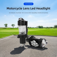 Phare LED Super Lumineux Haute Puissance avec Lentille H4/En Ligne pour Moto et Voiture 12V 6500 Lumens 60W Adaptation Universelle Transfrontalier P5