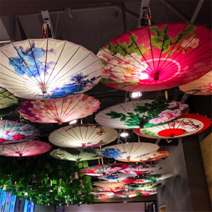 Sombrillas Decorativas Clásicas Chinas y Japonesas para Techo, Accesorios <span class=keywords><strong>de</strong></span> Fotografía y Danza, Sombrilla <span class=keywords><strong>de</strong></span> Papel Encerado y Seda Hecha a Mano - Product Image 1