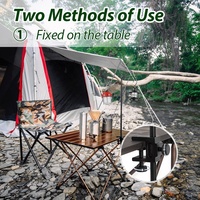 AG RTS Nouveau support de lampe de camping pliable Portable léger en alliage d'aluminium Lanterne Stand Outdoor Lamp Standing