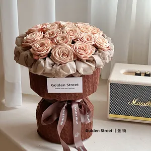 Waterproof Cherry Paper Flower Bouquet Packaging Cotton Paper Floral Packaging Material Creative Hollow Paper