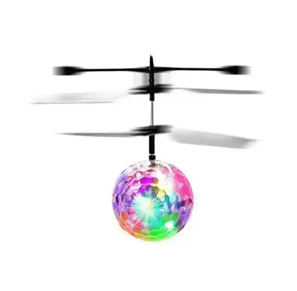 Hot Selling Levitation Ball Luminous Toys Colorful UFO Induction Aircraft Safety Fly Crystal Ball Toys for Kids