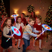 Moulin à vent magique lumineux à LED clignotant pour fête d'Halloween, jouet lumineux pour fêtes, nouveautés pour fêtes, Thanksgiving, célébrations de remise de diplômes