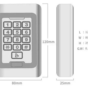 Contrôleur d'accès de porte autonome TIMMY Wiegand 26 étanche avec lecteur de carte RFID et clavier métallique - Product Image 4