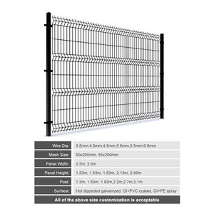 1.5m Hauteur V Plis 3D Clôture Béton Panneau Moulage Extérieur Jardin Clôture De Sécurité Avec Pêche PVC Enduit Clôture Soudée - Product Image 4