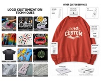 Sweat-shirt à col rond rouge rouille en gros avec imprimé graphique paysage montagneux personnalisé, vêtement décontracté à manches longues pour les détaillants de vêtements