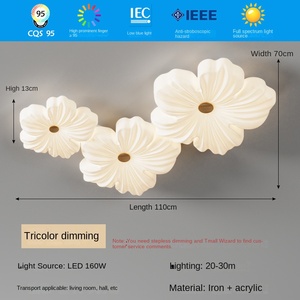 Lámpara de techo LED de tamaño mediano blanca moderna lámpara montada en superficie de hierro para decoración interior para cocina sala de estar Hotel hogar AC - Product Image 2