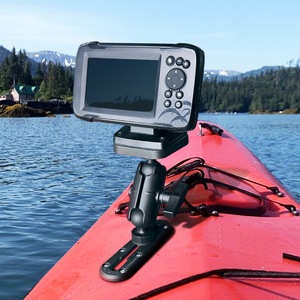 VINmounts 1.5 Inch <b>Slide</b> Ball Fish Finder Mount Kit Anti-Theft Lock Dual Socket Arm 360° Adjustable Marine Bracket with Base - Product Image 6
