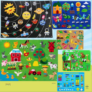 กระดานของเล่นเสริมพัฒนาการสำหรับเด็กอายุ 4-6 ปี ชุด DIY เรื่องราวฟาร์ม สำหรับเด็กทุกเพศ ขนาด 105x75 ซม. - Product Image 2