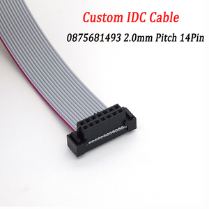 14-pins grijze platte lintkabel IDC-kabelassemblage Molex 87568-1493 2,0 mm pitch dubbele rij IDT-connector voor medische testapparatuur - Product Image 1