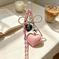 Porte-clés Cœur Créatif et Mignon, Breloque de Sac, Pendentif pour Sac à Dos, Décoration, Cadeau pour Femmes et Filles