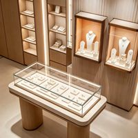 Vitrine de présentation de bijoux GZowin, éclairage LED, design industriel écologique pour les magasins de détail, utilisation en extérieur