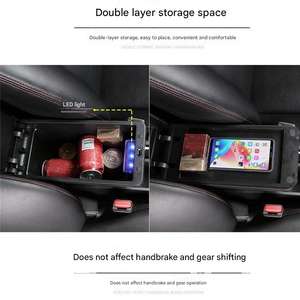 Boîte de rangement pour <span class=keywords><strong>accoudoir</strong></span> de siège de voiture avant Peugeot <span class=keywords><strong>2008</strong></span> <span class=keywords><strong>Accoudoir</strong></span> de console centrale en cuir avec porte-gobelet - Product Image 4