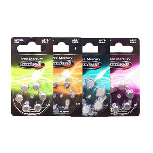 แบตเตอรี่เครื่องช่วยฟังแบบเซลล์กระดุม ซิงค์แอร์ ปราศจากสารปรอท 1.45V รุ่น A312 PR41 A675 ของจีน 312 - Product Image 3