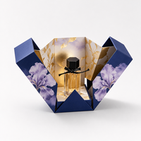 Boîte cadeau de parfum créative personnalisée, design à ouverture latérale, emballage rigide en papier de luxe avec logo estampé à chaud pour les parfums