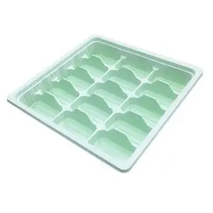 Custom Pp Plastic 20 Dumpling Packaging Box Food Lining Tray Disposable Plastic Frozen Dumpling Tray Packaging Box